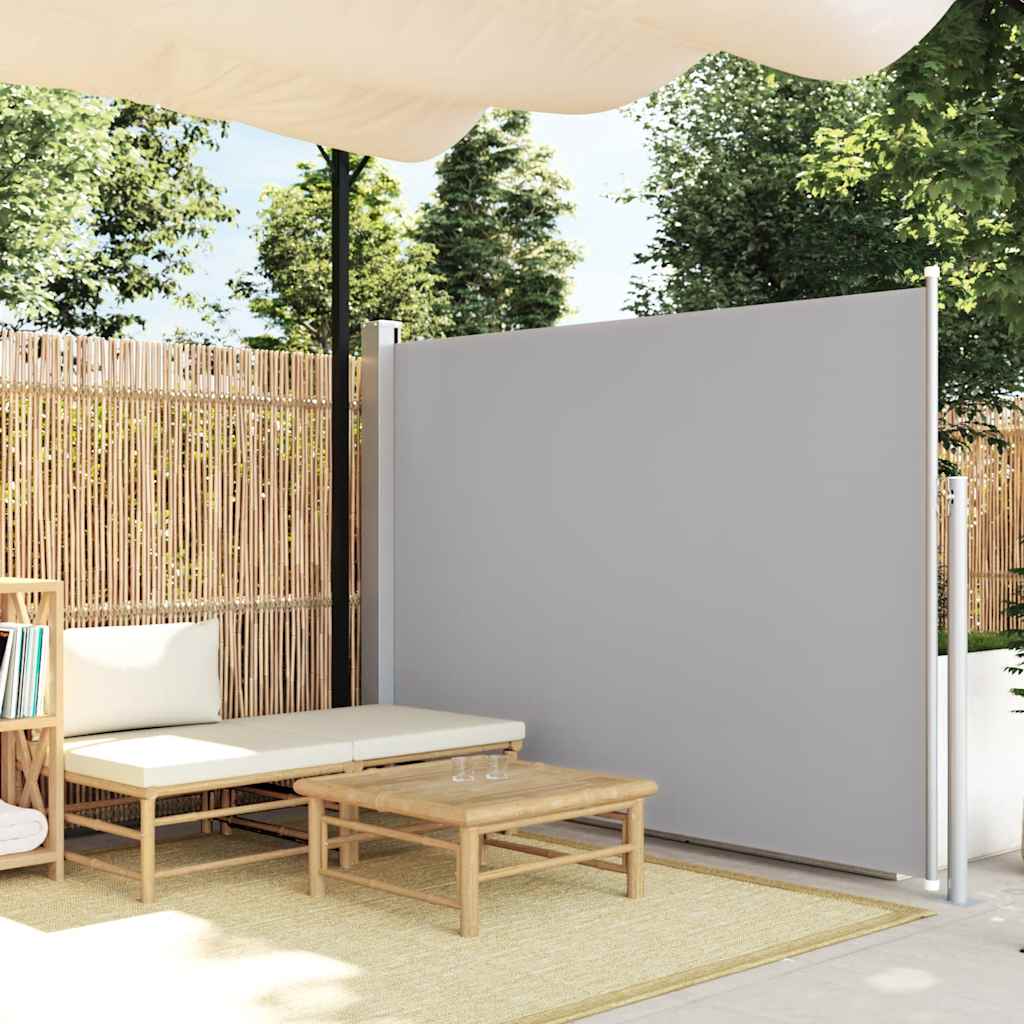 Side Awning | Fabric + Grey Steel Cover