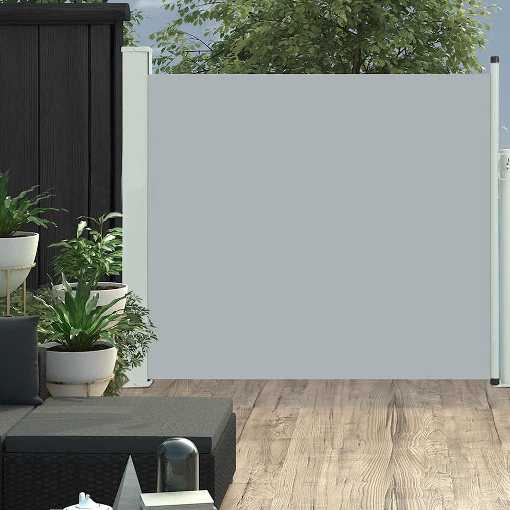 Side Awning | Fabric + Grey Steel Cover