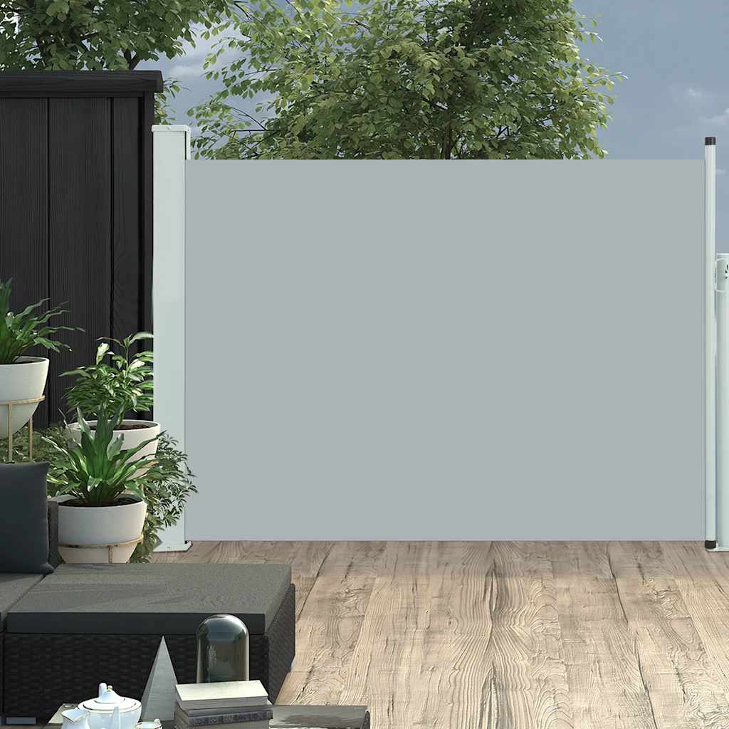 Side Awning | Fabric + Grey Steel Cover
