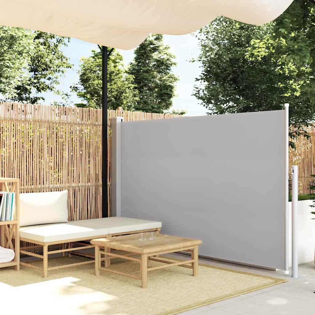 Side Awning | Fabric + Grey Steel Cover