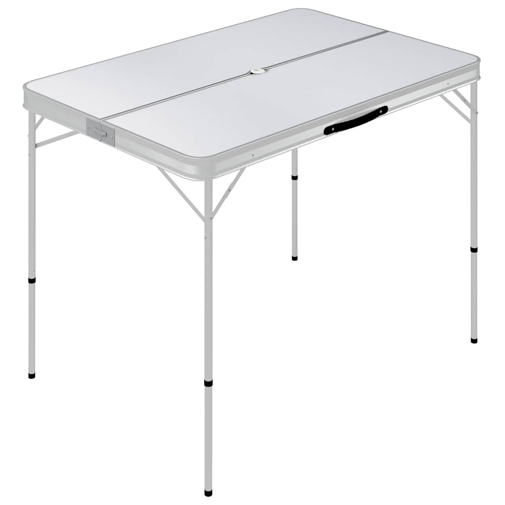 Folding Camping Table With 2 Benches Aluminium - Model 48181