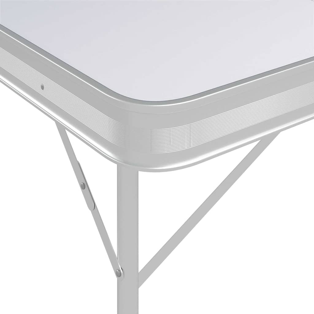 Folding Camping Table With 2 Benches Aluminium - Model 48181