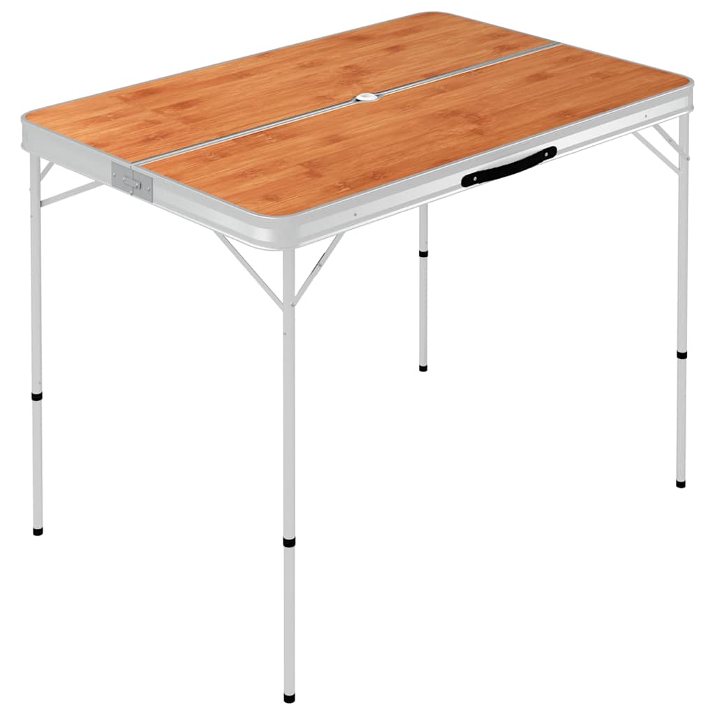 Folding Camping Table With 2 Benches Aluminium - Model 48181