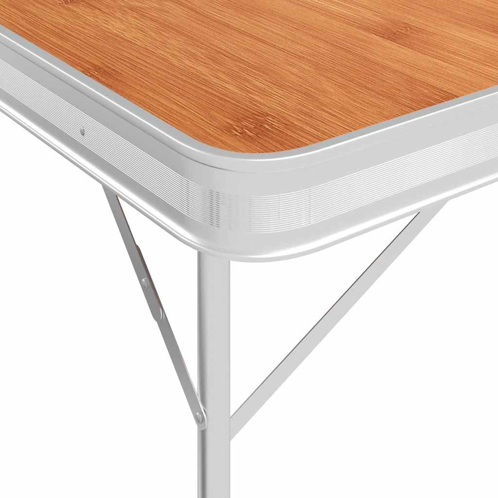 Folding Camping Table With 2 Benches Aluminium - Model 48181