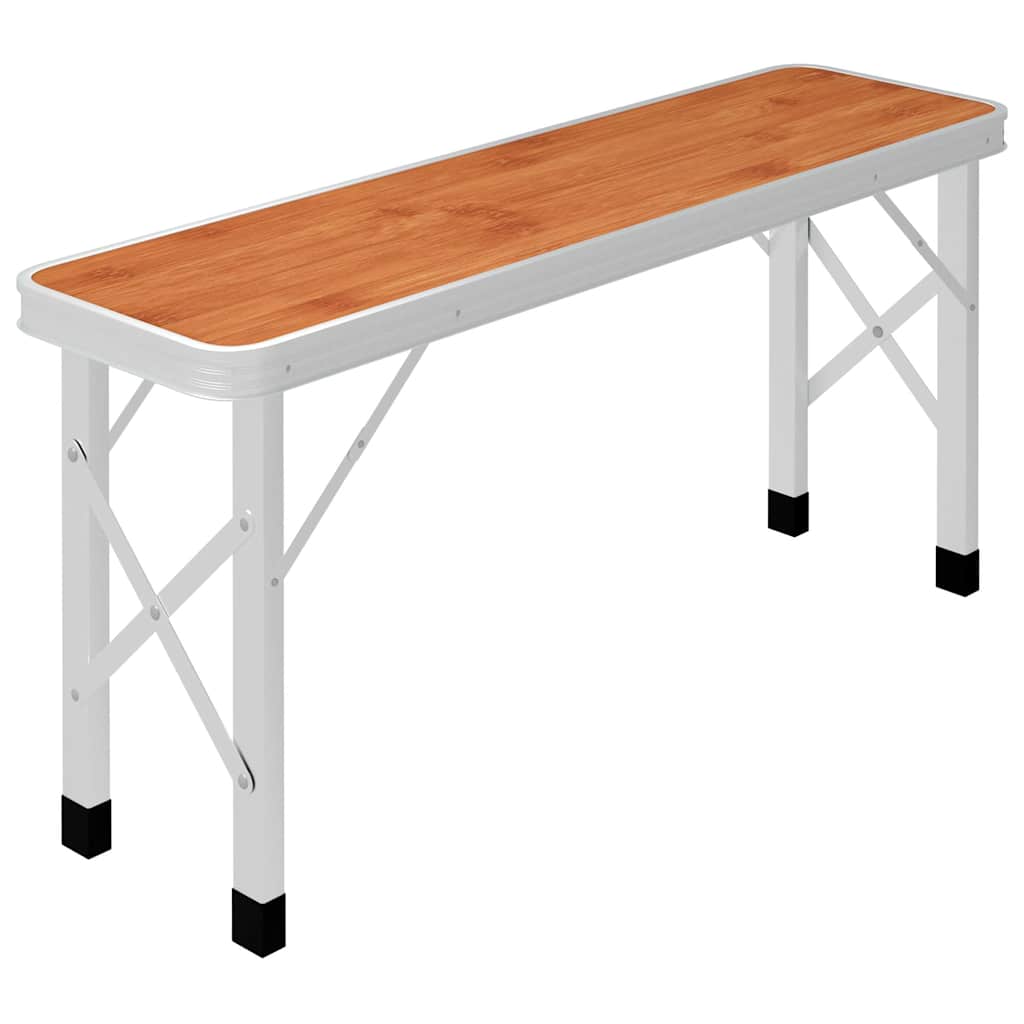 Folding Camping Table With 2 Benches Aluminium - Model 48181