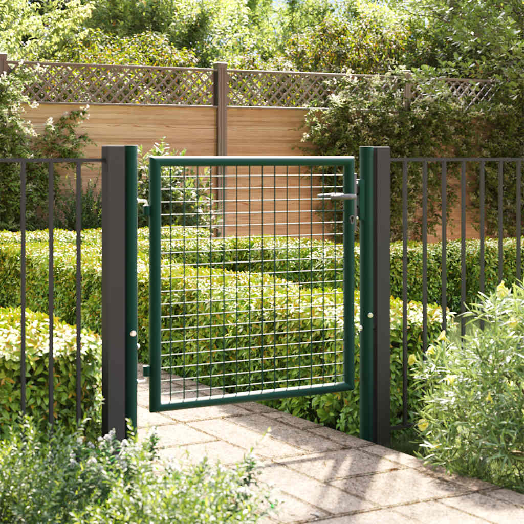 Fence Gate Steel Green