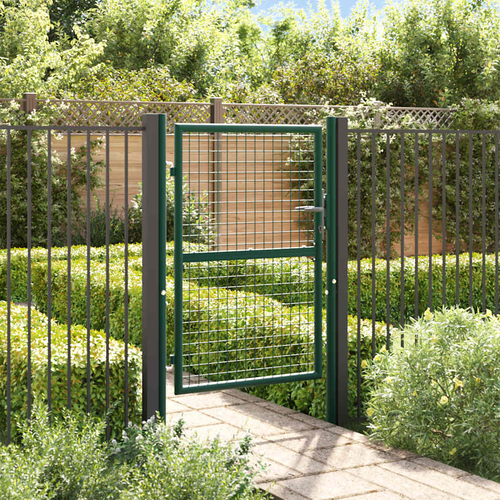 Fence Gate Steel Green