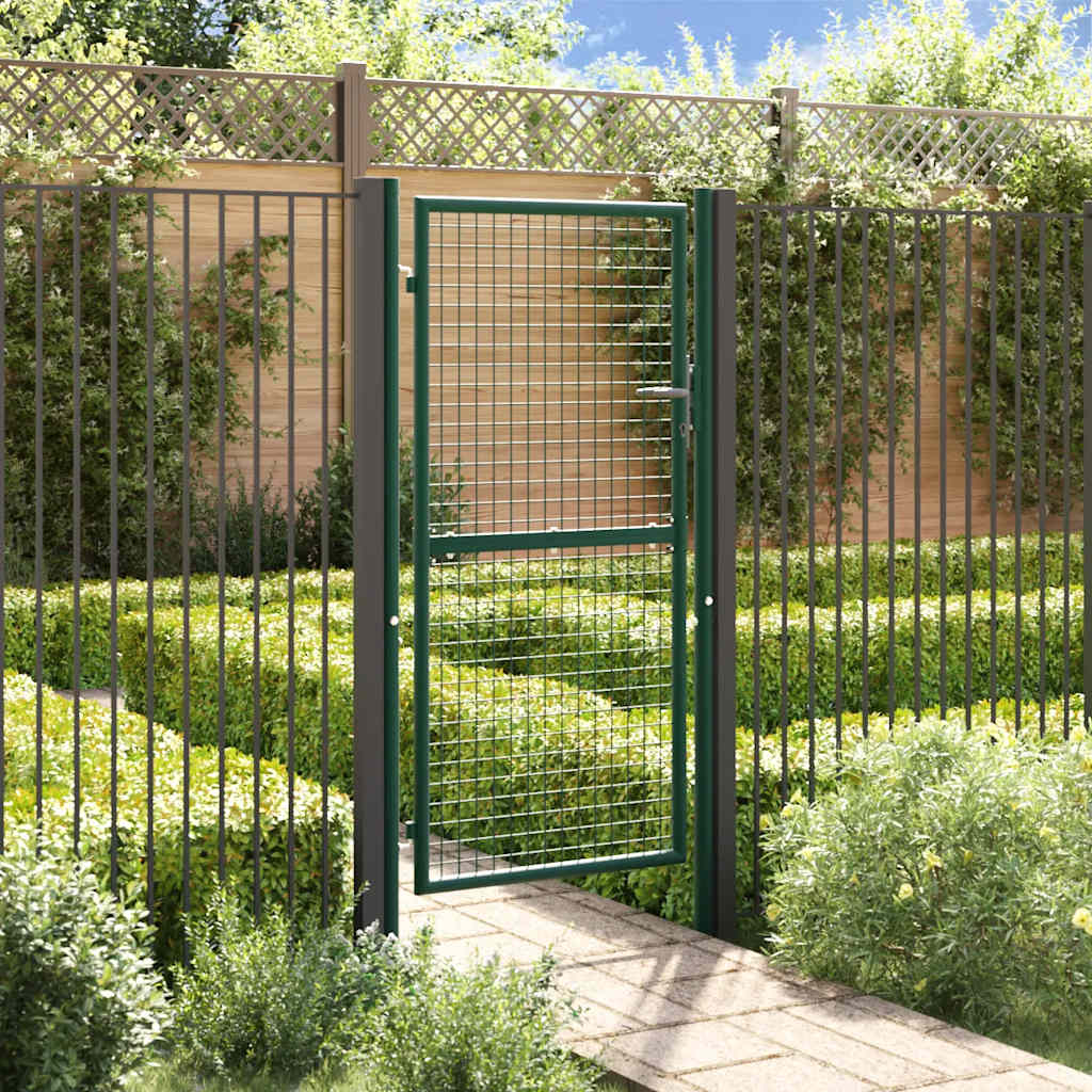 Fence Gate Steel Green
