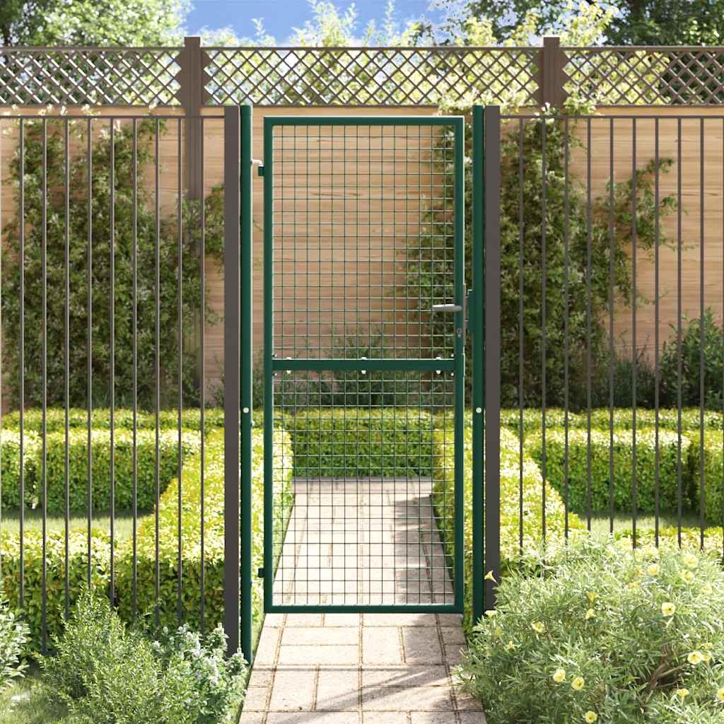 Fence Gate Steel Green