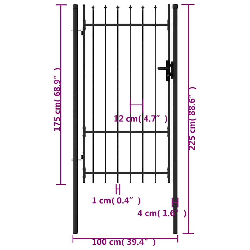 Fence Gate Boxtel Single Door With Steel 1X1.75 M