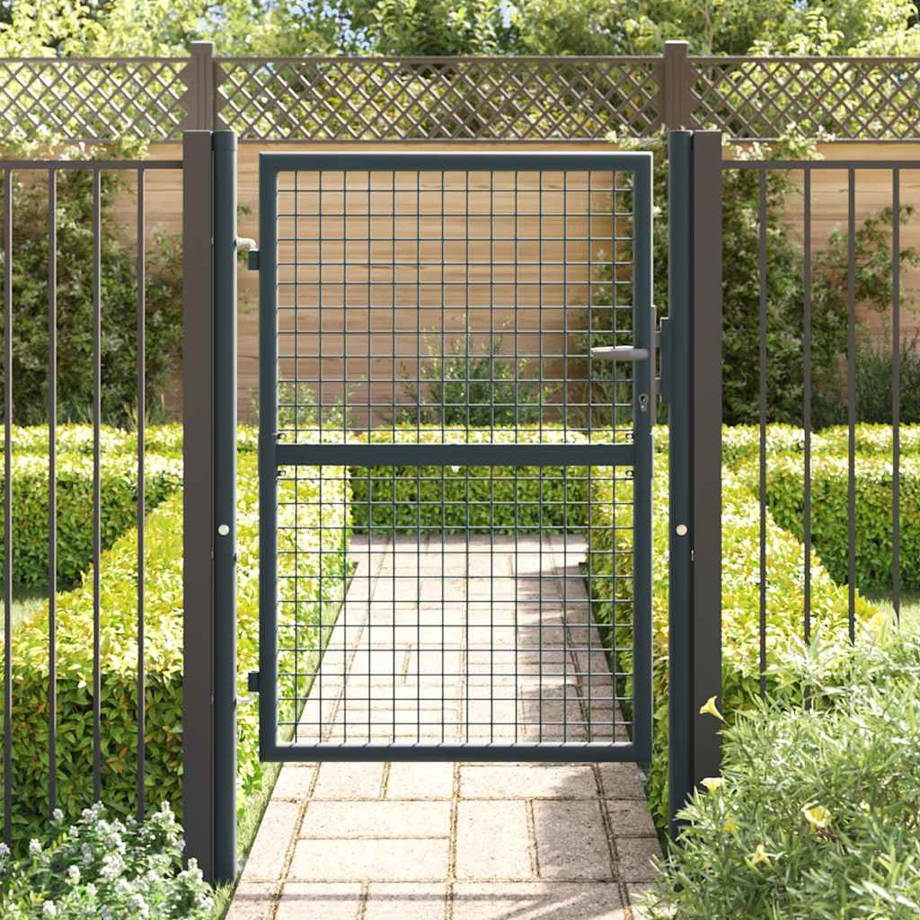 Mesh Garden Gate Galvanised Steel Grey 1