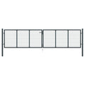 Mesh Garden Gate Galvanised Steel 400X75 Cm Grey