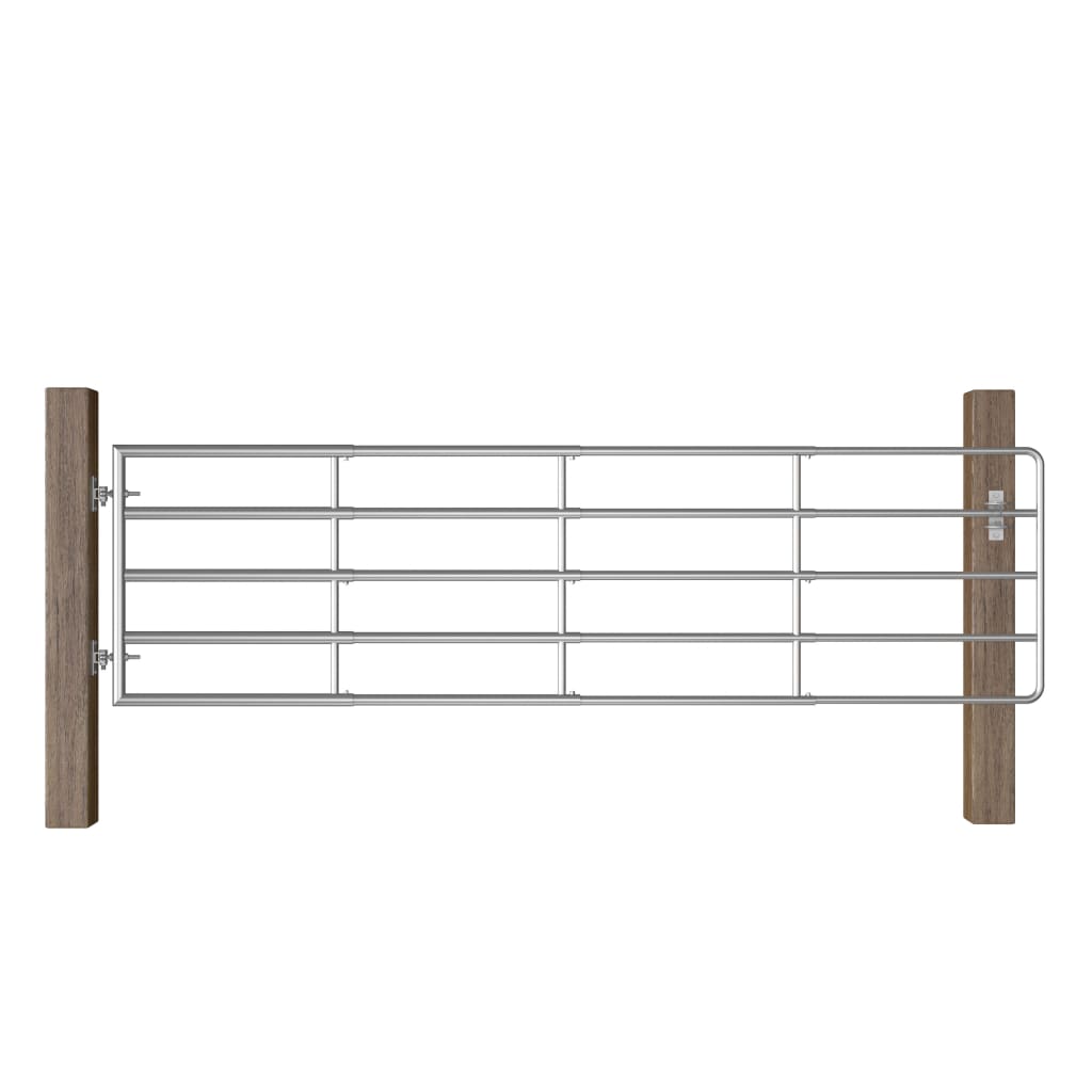 5 Bar Field Gate Steel Silver