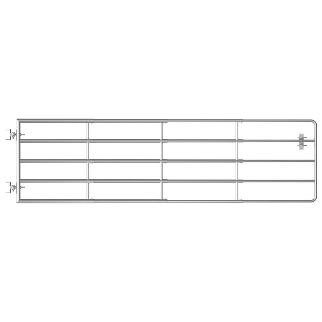 5 Bar Field Gate Steel Silver