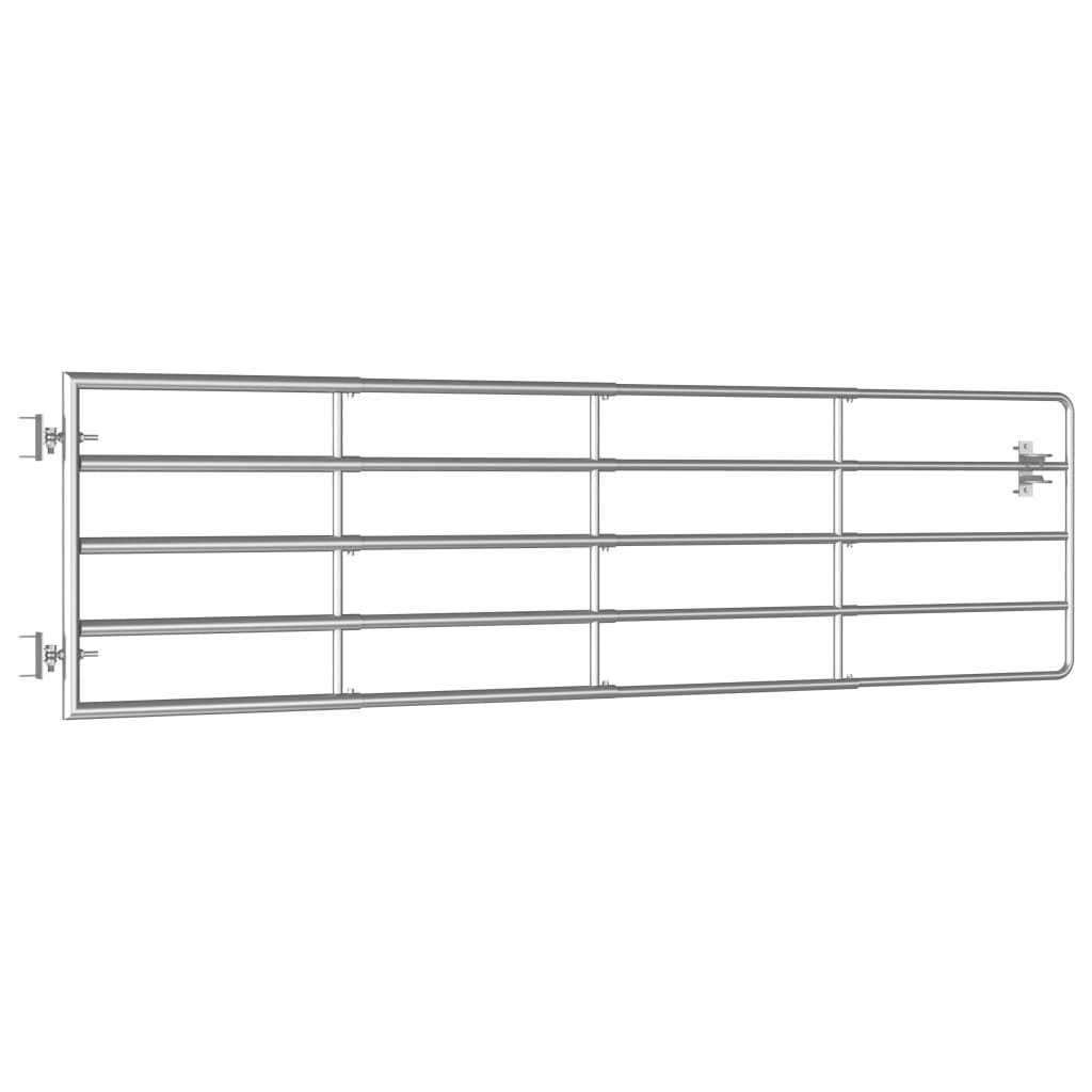 5 Bar Field Gate Steel Silver