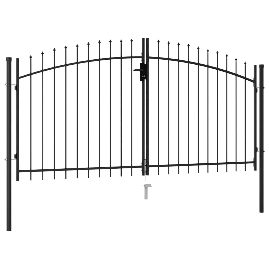 Fence Gate Woerden Double Door With Spike Top 299.5X199.5 Cm