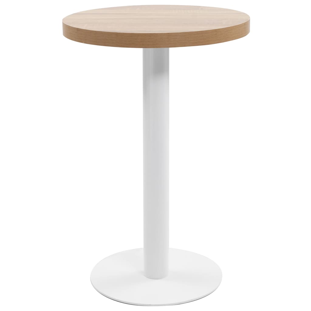 Bistro Table Light Brown 80 Cm Mdf