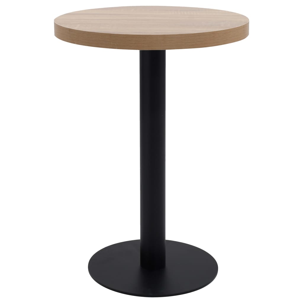 Bistro Table Light Brown 80 Cm Mdf