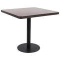 Dining Table Bistro Dark Brown 80X80 Cm Mdf Dark brown and black steel