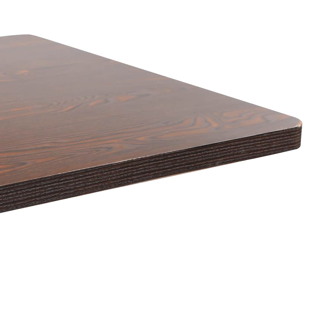Dining Table Bistro Dark Brown 80X80 Cm Mdf Dark brown and black steel