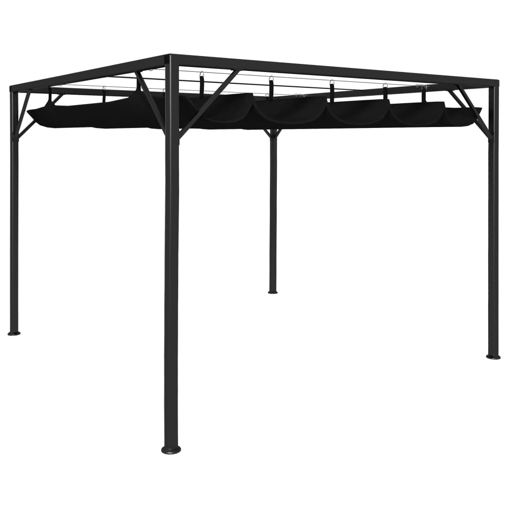 Garden Gazebo With Retractable Roof 3X3 M 180 G/M²
