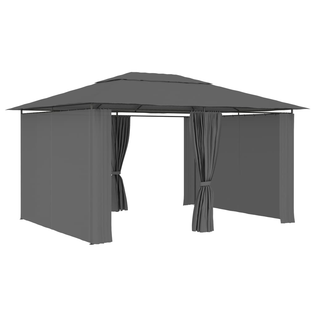 Garden Marquee With Curtains 4X3 M