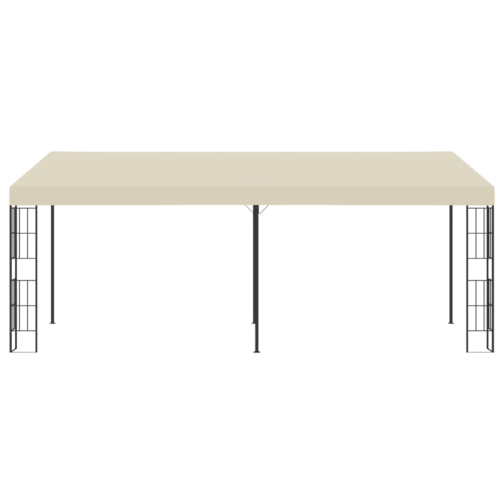 Gazebo Wall Mounted 6x3m Waterproof Patio Awning Garden Shelter Steel Frame LED