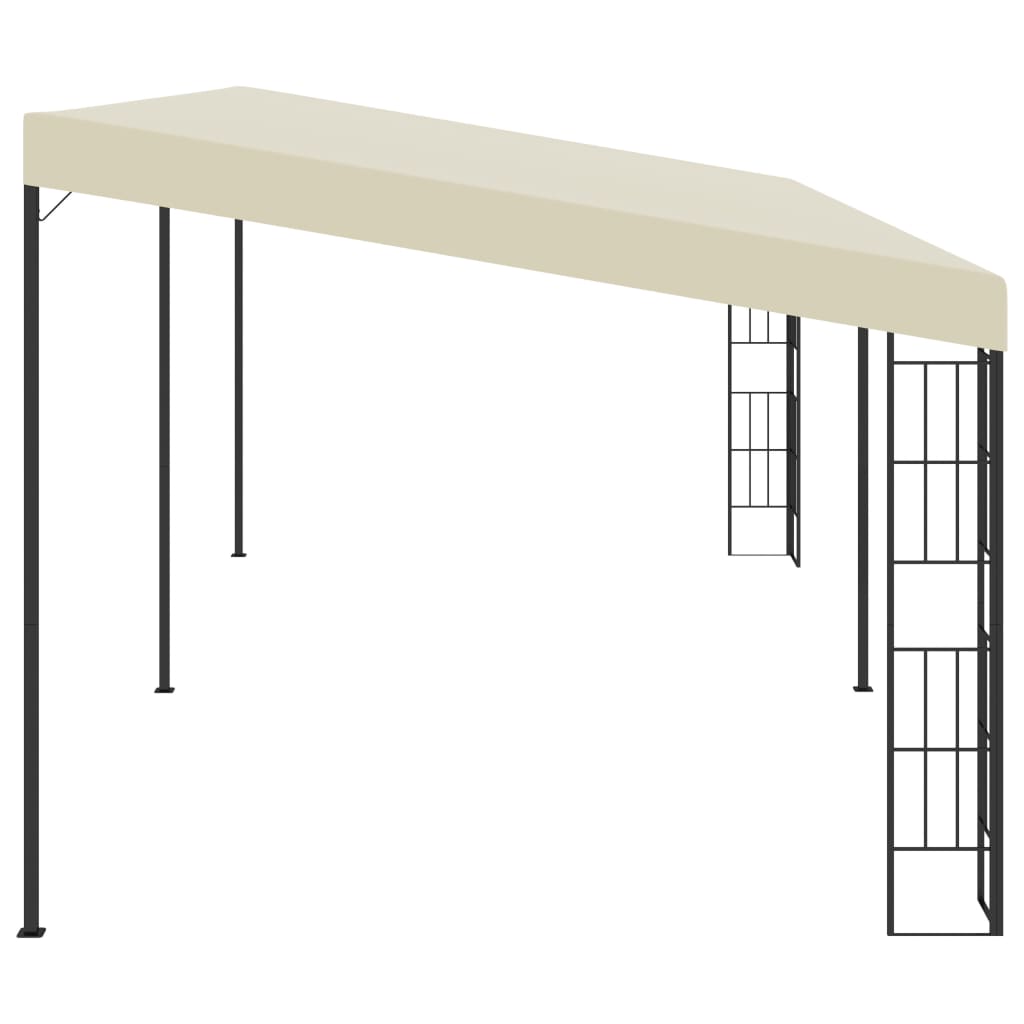 Gazebo Wall Mounted 6x3m Waterproof Patio Awning Garden Shelter Steel Frame LED