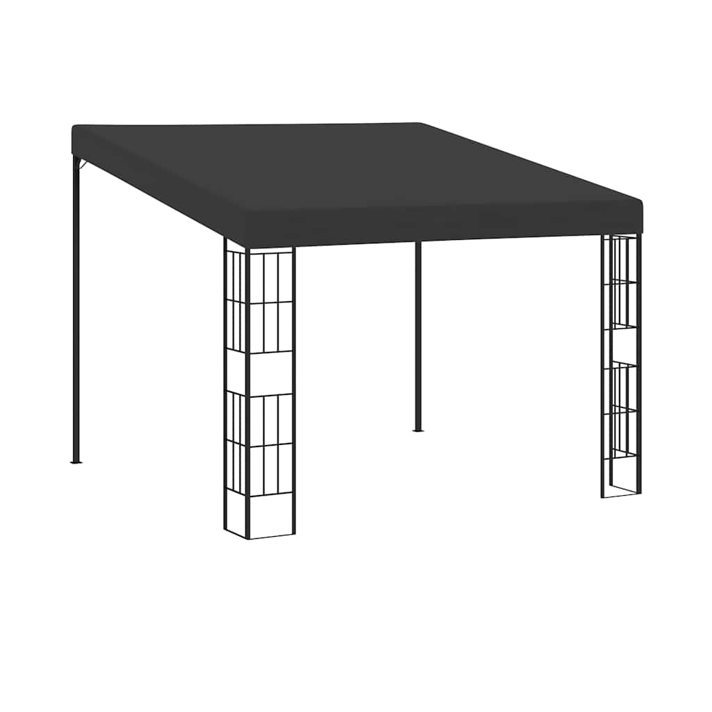 Gazebo Wall Mounted 6x3m Waterproof Patio Awning Garden Shelter Steel Frame LED
