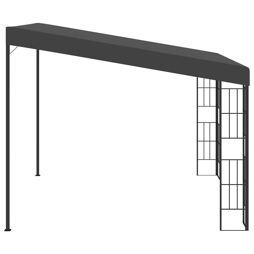 Gazebo Wall Mounted 6x3m Waterproof Patio Awning Garden Shelter Steel Frame LED