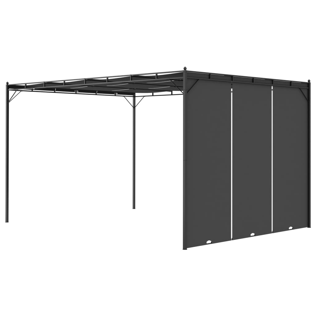 Garden Gazebo With Side Curtain
