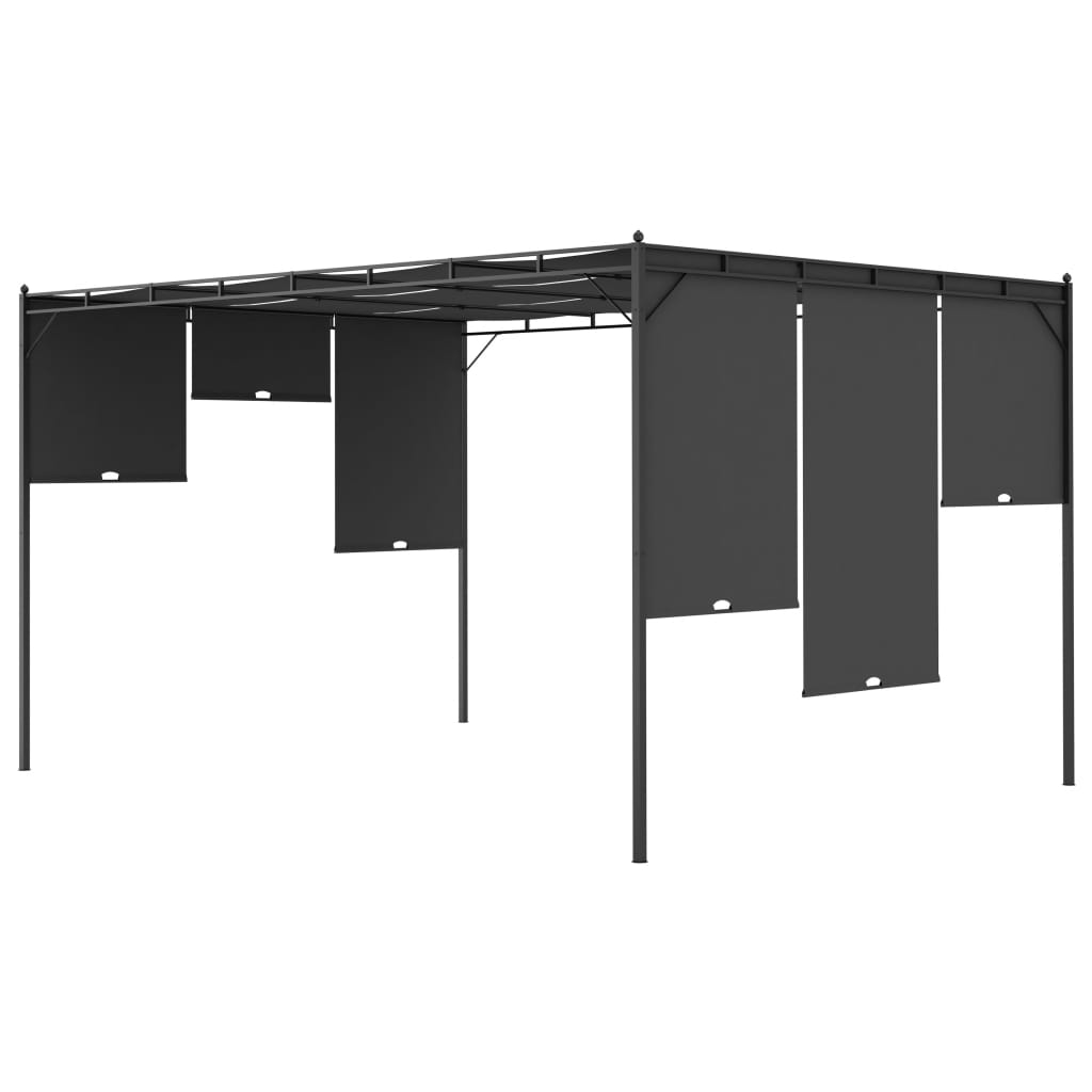 Garden Gazebo With Side Curtain