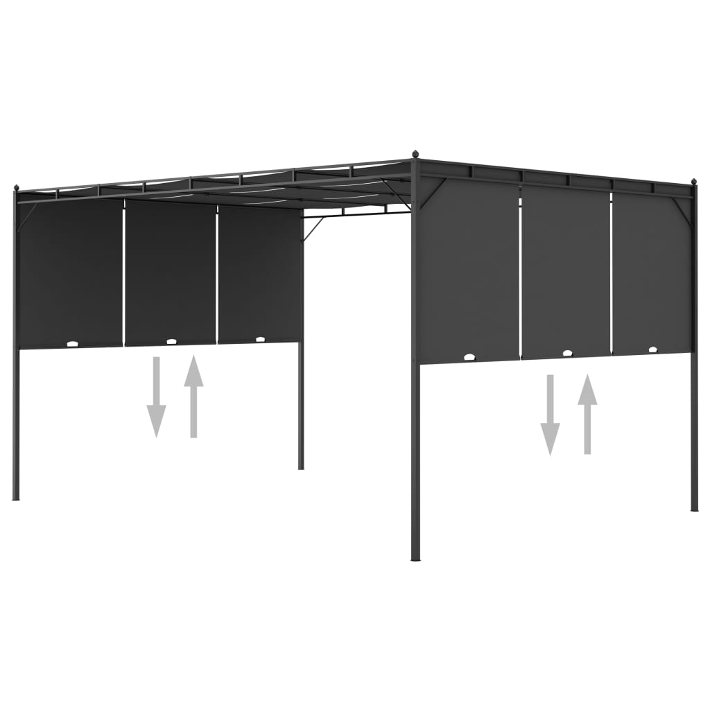 Garden Gazebo With Side Curtain