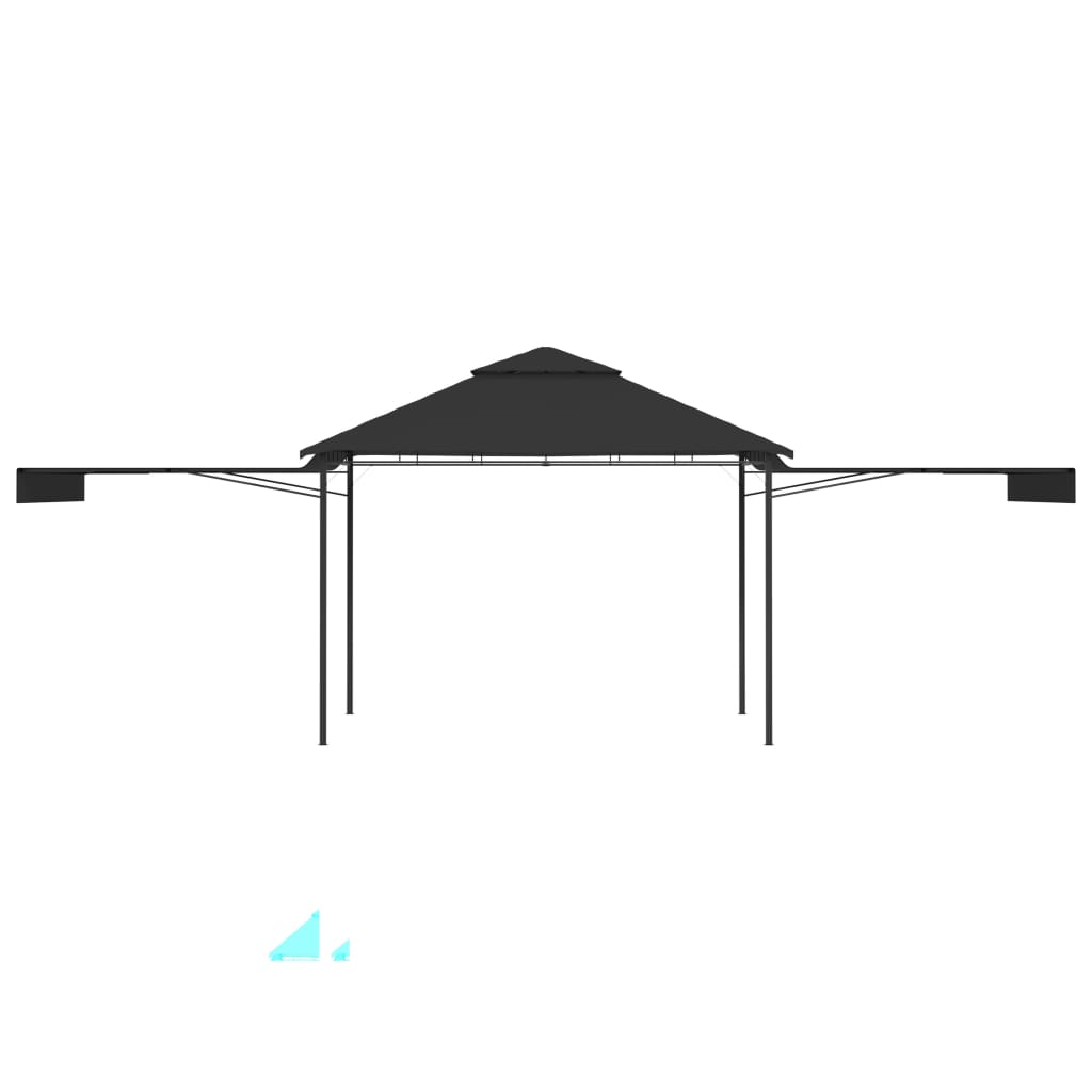 Gazebo With Double Extending Roofs 3X3X2.75 M 180G/M²
