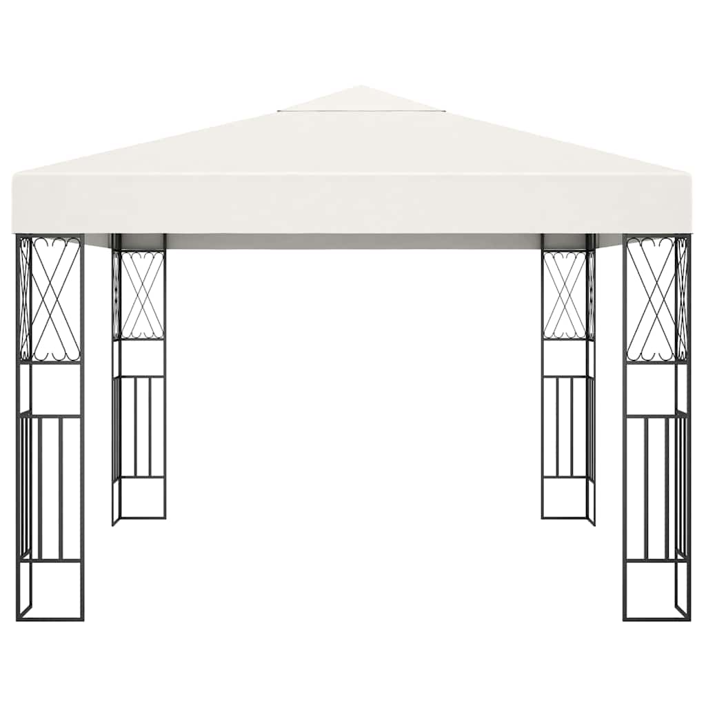 Gazebo Gazebo Fabric cream anthracite taupe Fabric (100% polyester) steel 400 cm