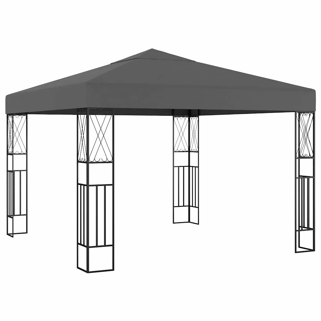 Gazebo Gazebo Fabric cream anthracite taupe Fabric (100% polyester) steel 400 cm