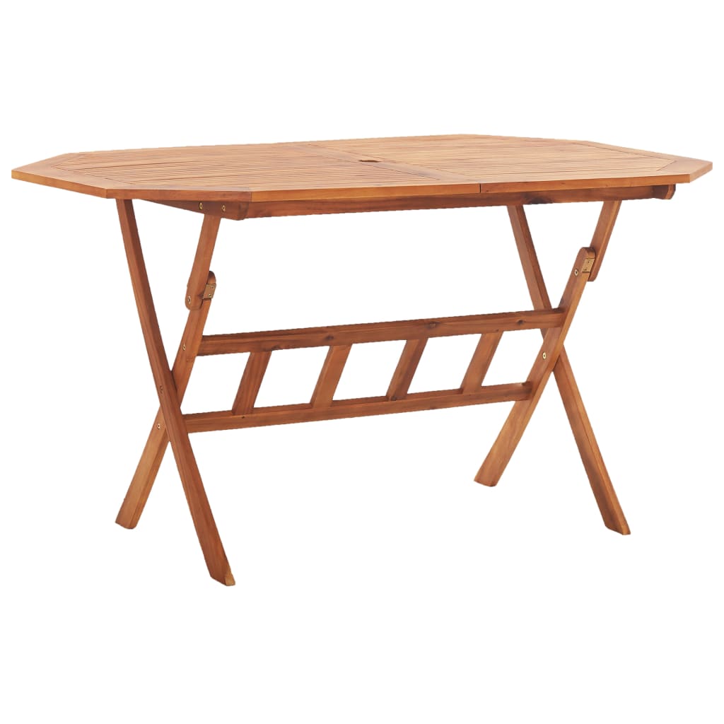 Folding Garden Table Ø Solid Wood Acacia