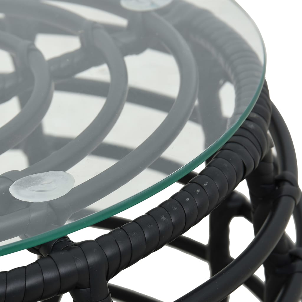 3 Piece Bistro Set Poly Rattan