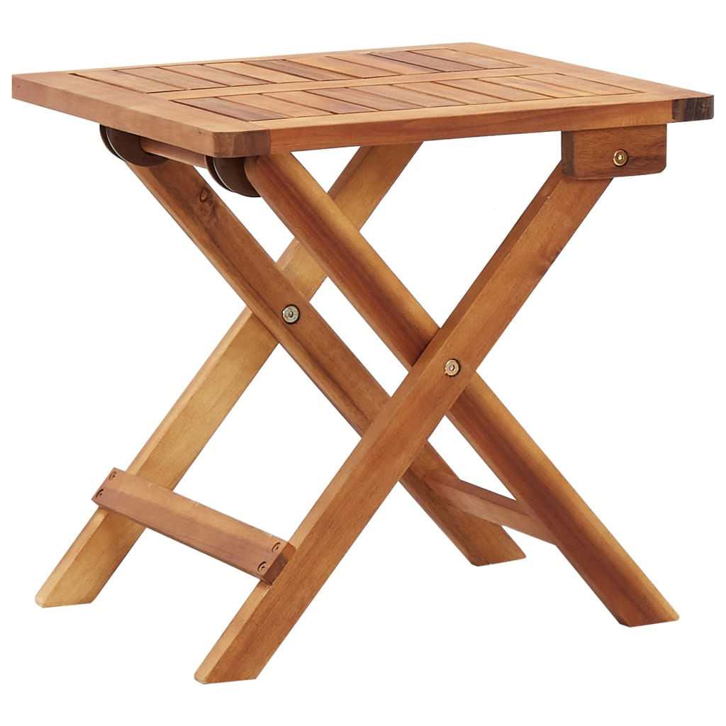 Folding Garden Coffee Table 40X40X40 Cm Solid Acacia Wood