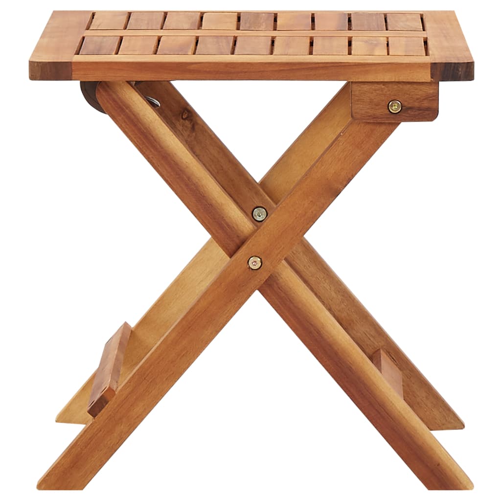 Folding Garden Coffee Table 40X40X40 Cm Solid Acacia Wood