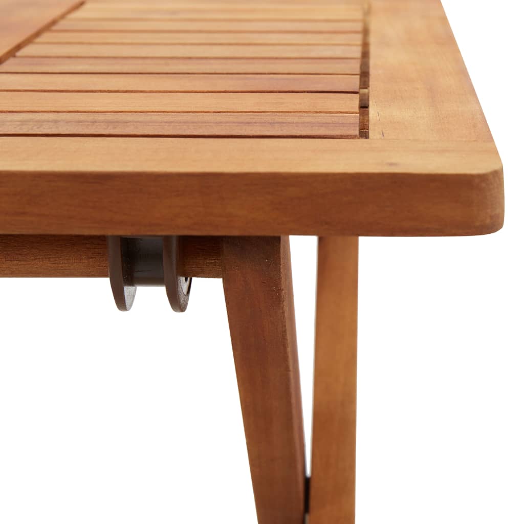 Folding Garden Coffee Table 40X40X40 Cm Solid Acacia Wood