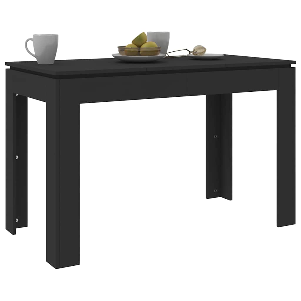 Dining Table 120X60X76 Cm Engineered Wood Black Artisan Oak White Smoked Oak 120