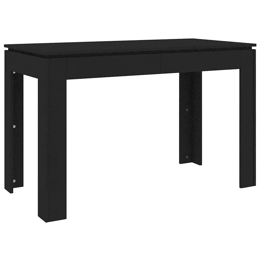Dining Table 120X60X76 Cm Engineered Wood Black Artisan Oak White Smoked Oak 120
