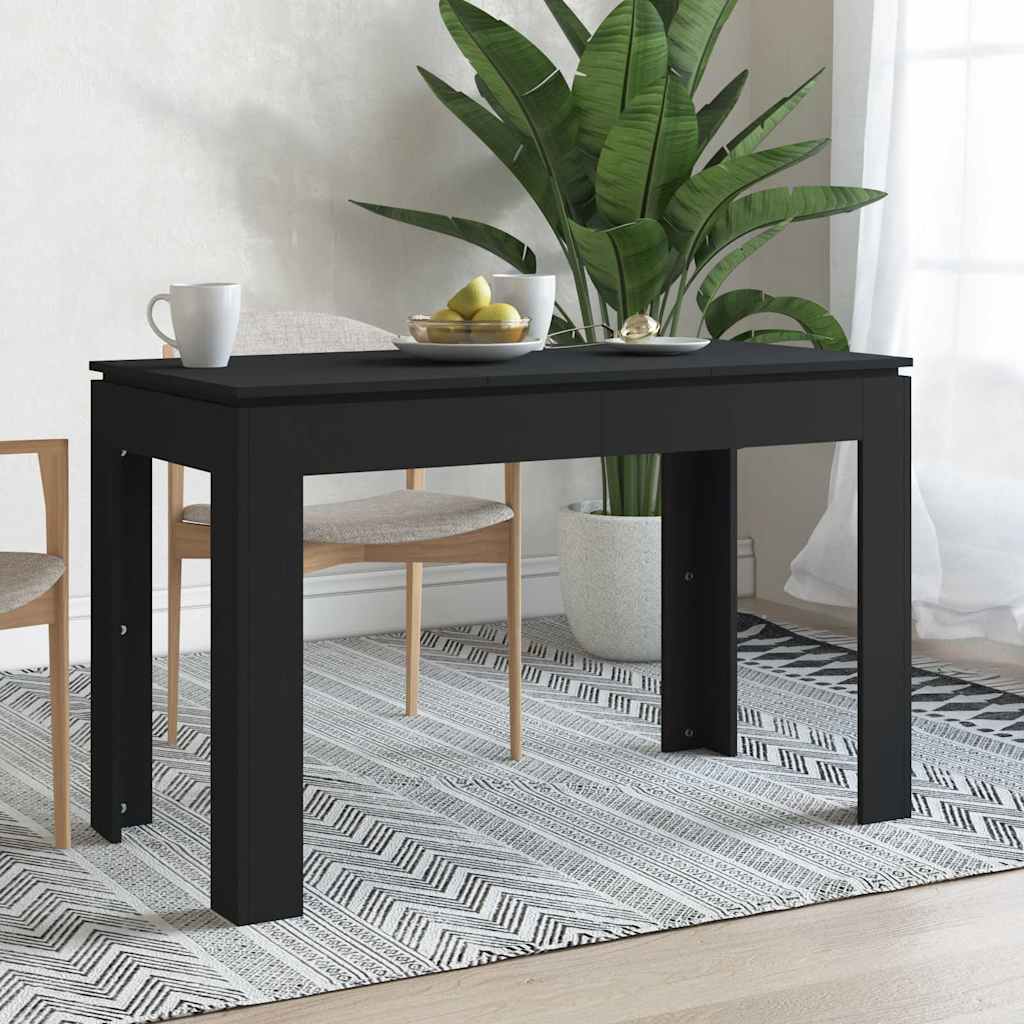 Dining Table 120X60X76 Cm Engineered Wood Black Artisan Oak White Smoked Oak 120