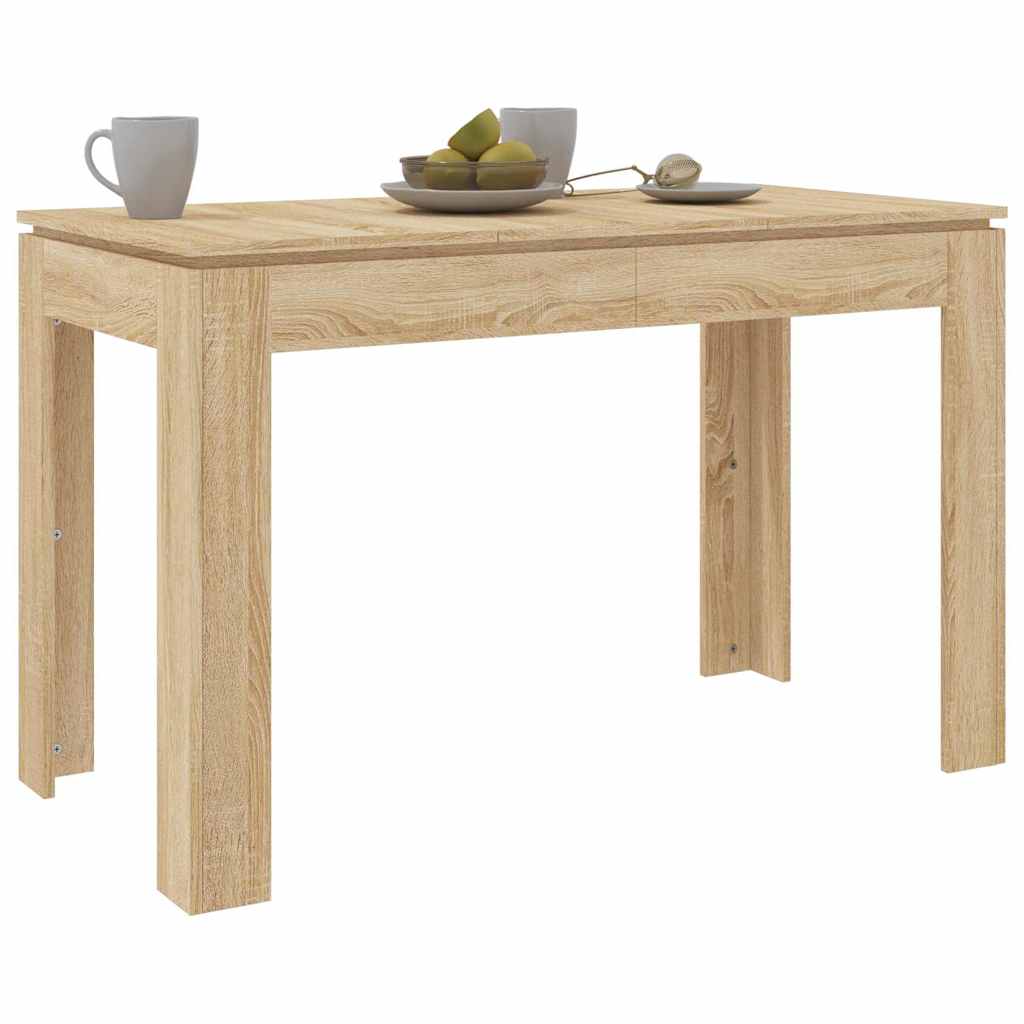 Dining Table 120X60X76 Cm Engineered Wood Black Artisan Oak White Smoked Oak 120