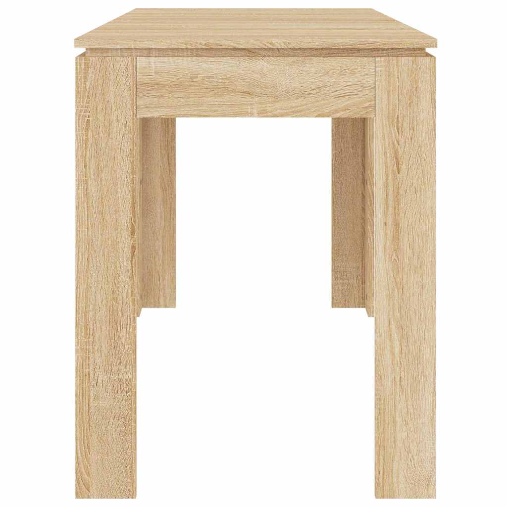 Dining Table 120X60X76 Cm Engineered Wood Black Artisan Oak White Smoked Oak 120