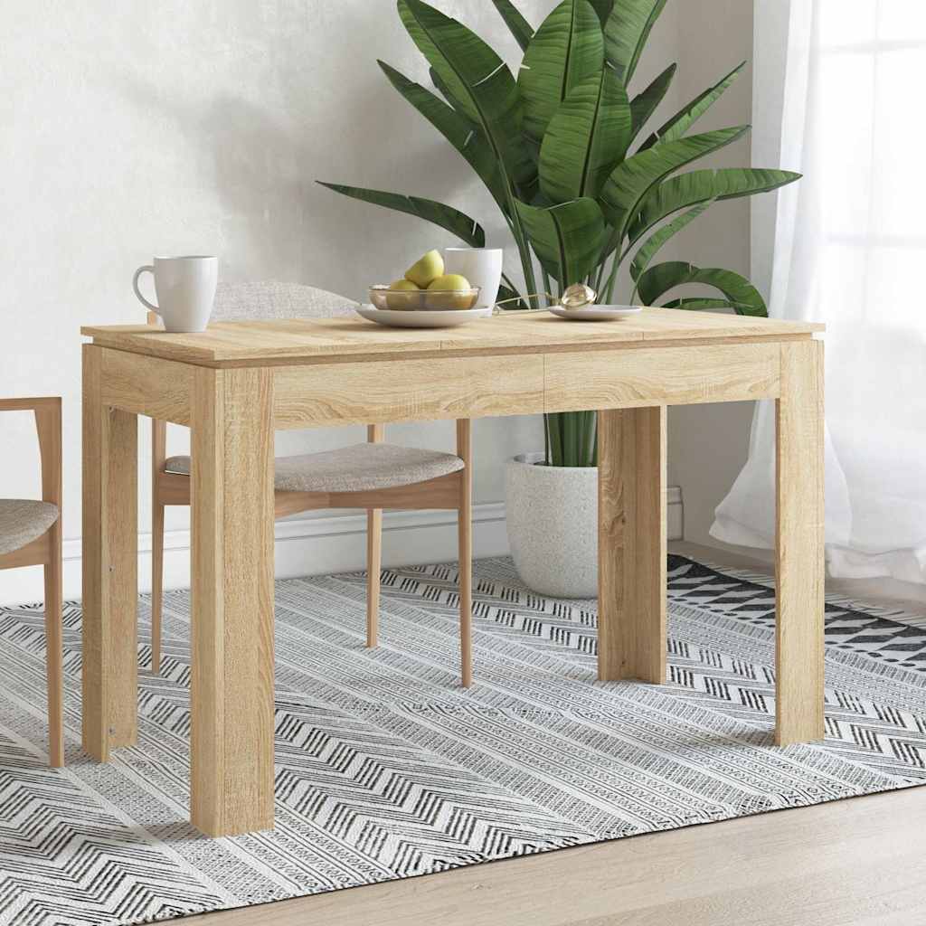 Dining Table 120X60X76 Cm Engineered Wood Black Artisan Oak White Smoked Oak 120