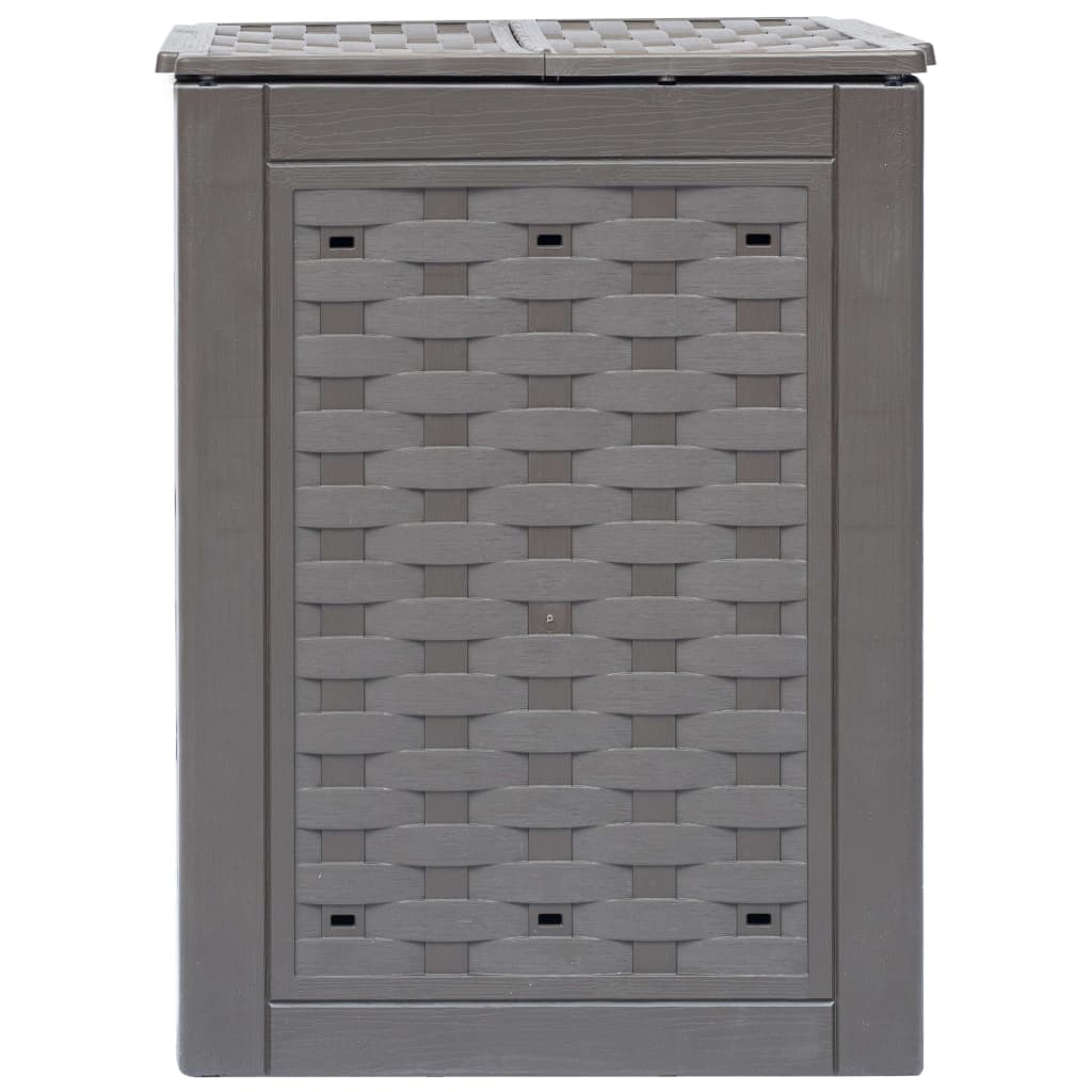 Garden Composters 3 Pcs Brown 60X60X83 Cm Plastic Rattan