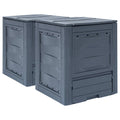 Garden Composters 3 Pcs Grey 60X60X73Cm