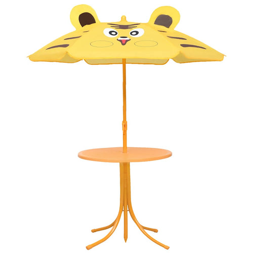 3 Piece Kids' Garden Bistro Set With Parasol